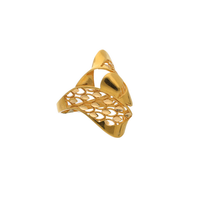 Gold Amory Stud Design Ring 21KT - FKJRN21K8848