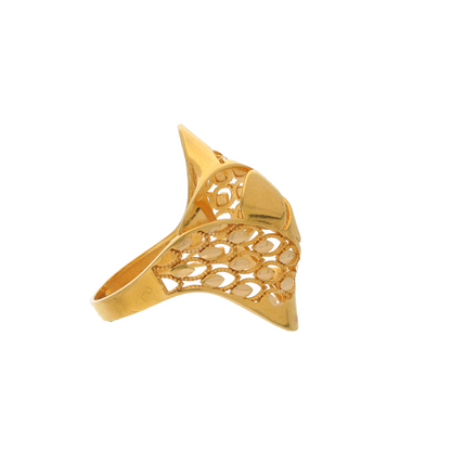 Gold Amory Stud Design Ring 21KT - FKJRN21K8848