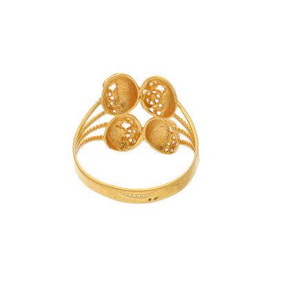 Gold Join Round Design Ring 21KT - FKJRN21K8853