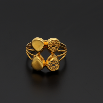 Gold Classic Design Ring 21KT - FKJRN21K8855