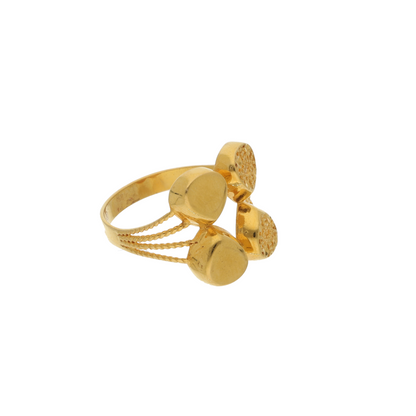 Gold Classic Design Ring 21KT - FKJRN21K8855