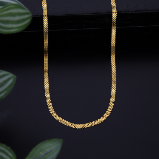 Gold 20 Inches Heavy Herringbone Chain 18KT - FKJCN18K8910