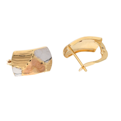 Gold Hammered Alfani Tricolor Stud Clip Earrings 18KT - FKJERN18K8925