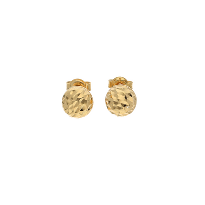 Gold Round Shaped Stud Pendant Set (Necklace, Earrings and Ring) 18KT - FKJNKLST18K8946