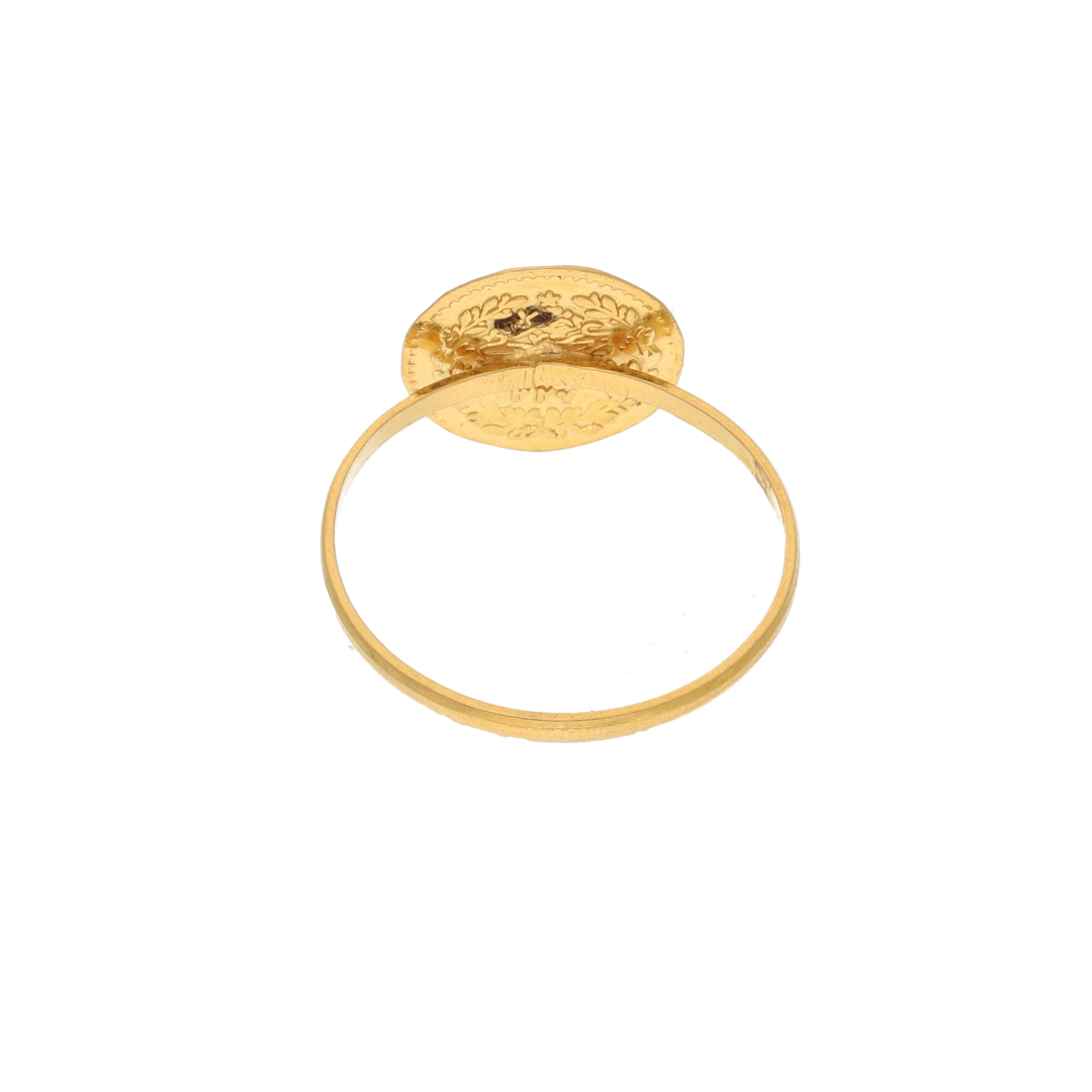 Gold Ottoman Style Ring 21KT - FKJRN21K9048