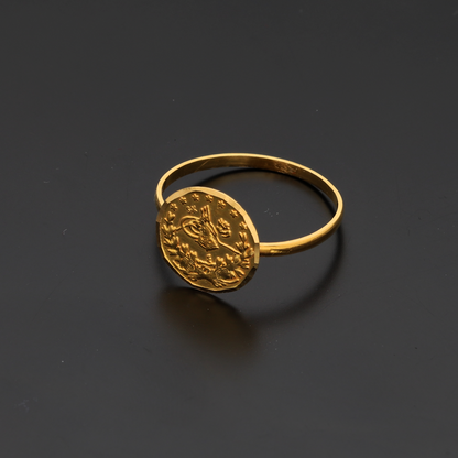 Gold Ottoman Style Ring 21KT - FKJRN21K9048