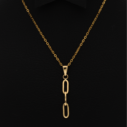 Gold Necklace (Chain with Linked Pendant) 18KT - FKJNKL18K9168