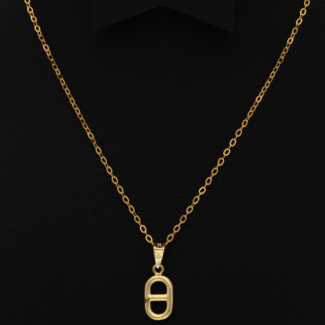 Gold Necklace (Chain with Hermès O'Maillon Pendant) 18KT - FKJNKL18K9169