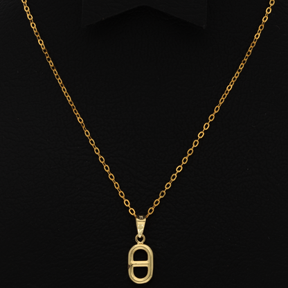 Gold Necklace (Chain with Hermès O'Maillon Pendant) 18KT - FKJNKL18K9169