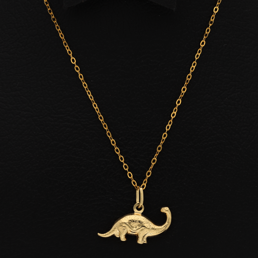 Gold Necklace (Chain with Dinosaur Pendant) 18KT - FKJNKL18K9180