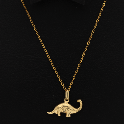 Gold Necklace (Chain with Dinosaur Pendant) 18KT - FKJNKL18K9180