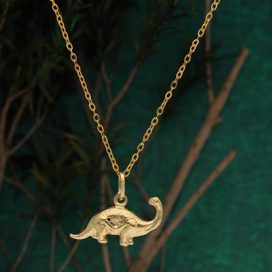 Gold Necklace (Chain with Dinosaur Pendant) 18KT - FKJNKL18K9180