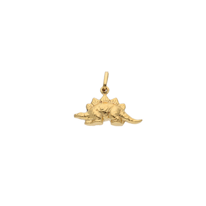 Gold Stegosaurus Dinosaur Pendant 18KT - FKJPND18K9181