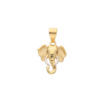 Gold Elephant Head Pendant 18KT - FKJPND18K9179