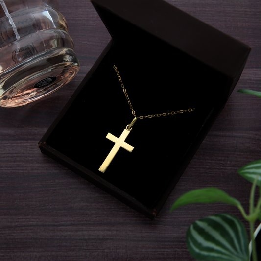 Gold Necklace (Chain with Holy Cross Pendant) 18KT - FKJNKL18K9185