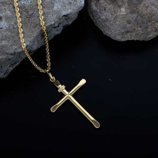 Gold Necklace (Chain with Holy Cross Shaped Pendant) 18KT - FKJNKL18K9200