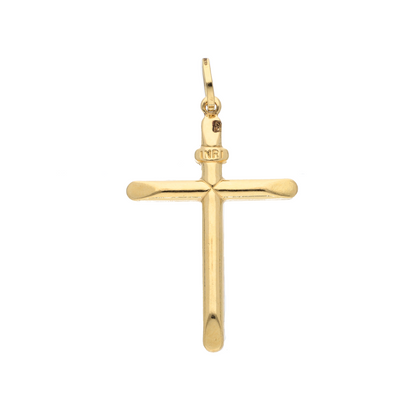 Gold Holy Cross Shaped Pendant 18KT - FKJPND18K9200