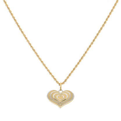 Gold Necklace (Chain with Heart Shaped Pendant) 18KT - FKJNKL18K9202
