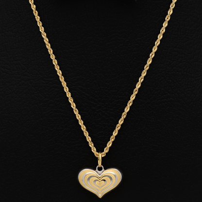 Gold Necklace (Chain with Heart Shaped Pendant) 18KT - FKJNKL18K9202