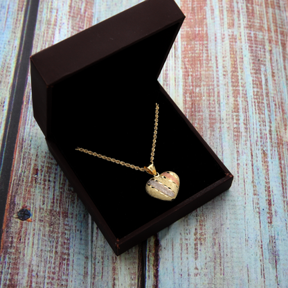 Gold Necklace (Chain with Classic Heart Shaped Pendant) 18KT - FKJNKL18K9203