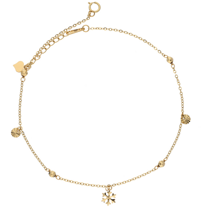 Gold Hanging Snow Classy Design Anklet 18KT  - FKJANKL18K9206