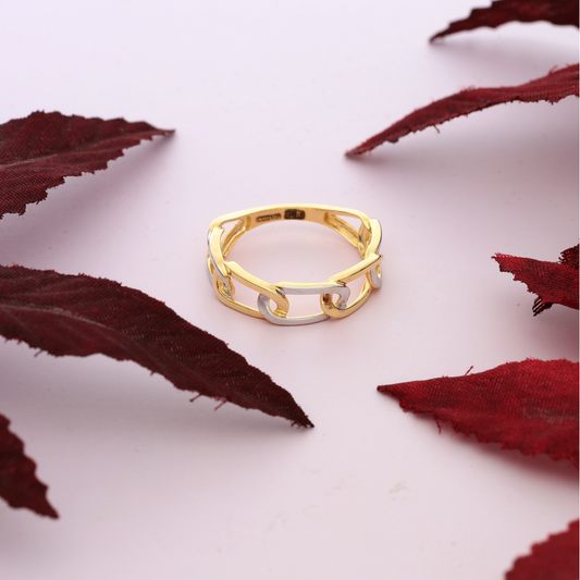 Gold Classy Ring 18KT - FKJRN18K9236