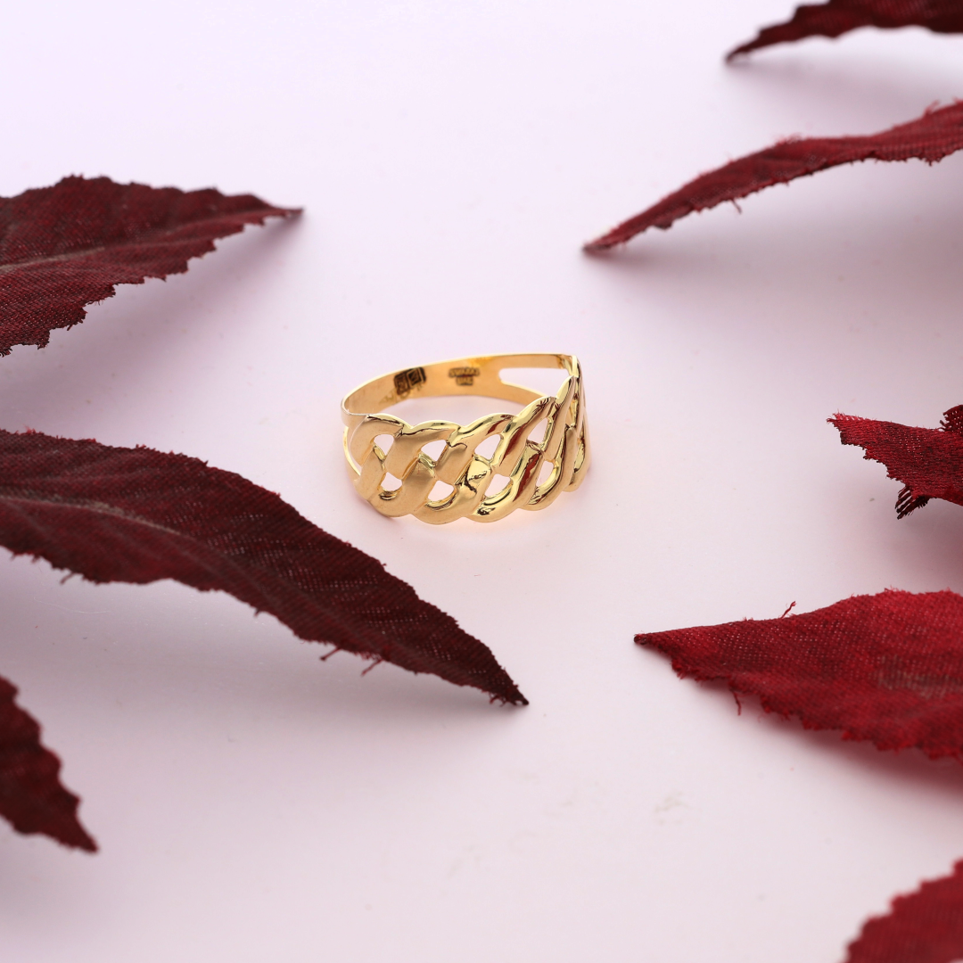 Gold Classy Ring 18KT - FKJRN18K9237