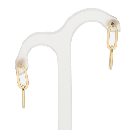 Gold Link Chain Earrings 18KT - FKJERN18K9292