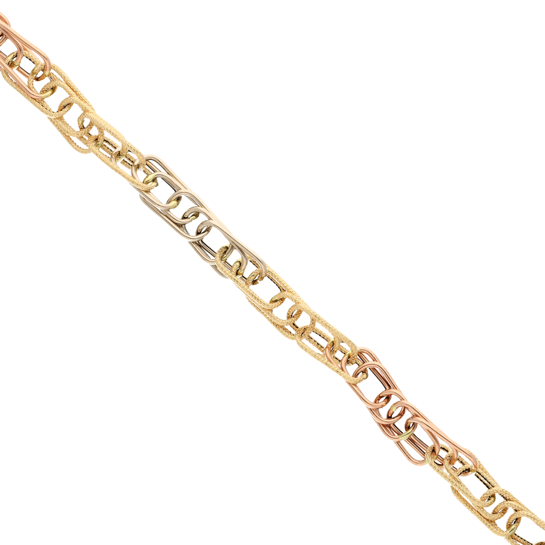 Gold Interlink Chain Bracelet 18KT - FKJBRL18K9304