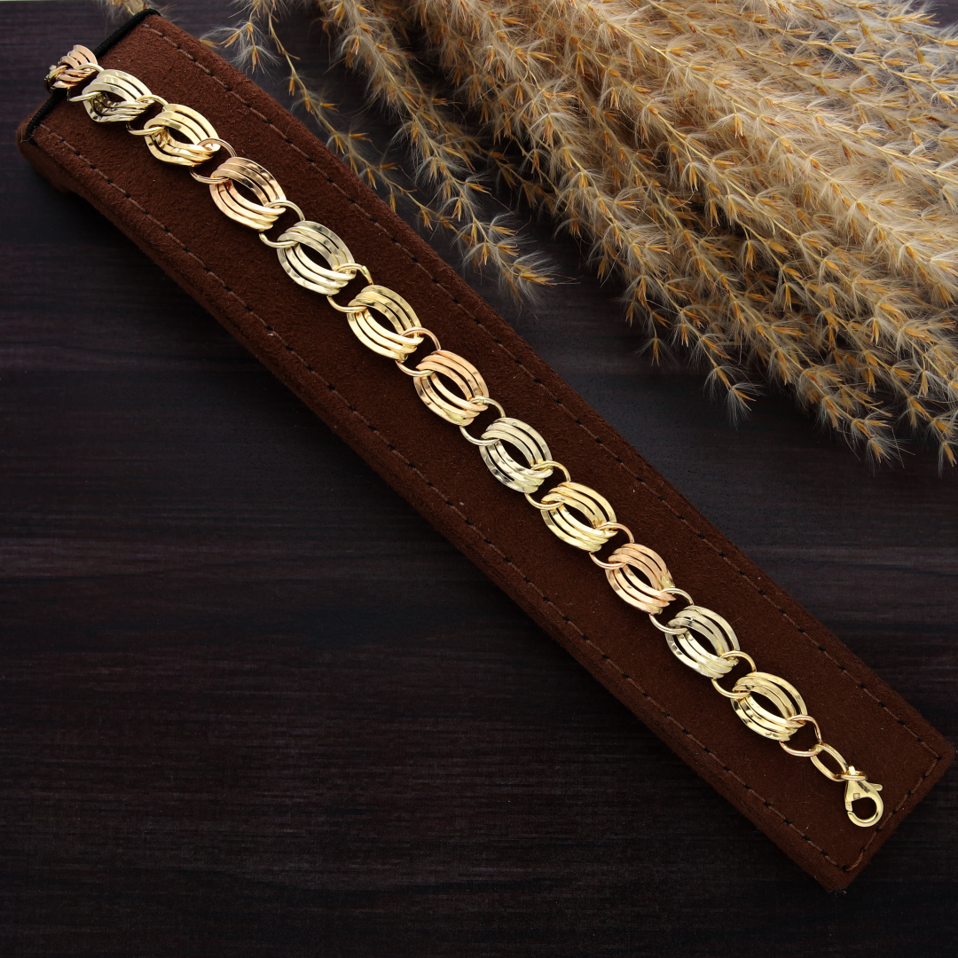 Gold Heavy Vintage Bracelet 18KT - FKJBRL18K9306