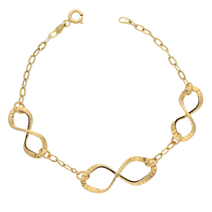 Gold Dainty Infinity Symbol Bracelet 18KT - FKJBRL18K9309