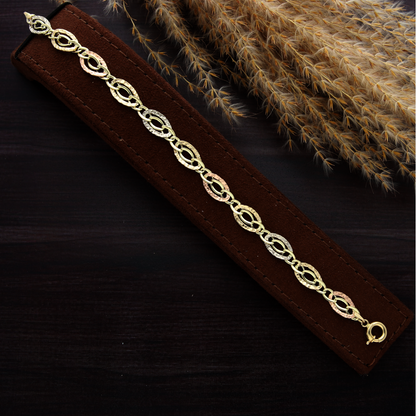 Gold Interlink Chain Bracelet 18KT - FKJBRL18K9302