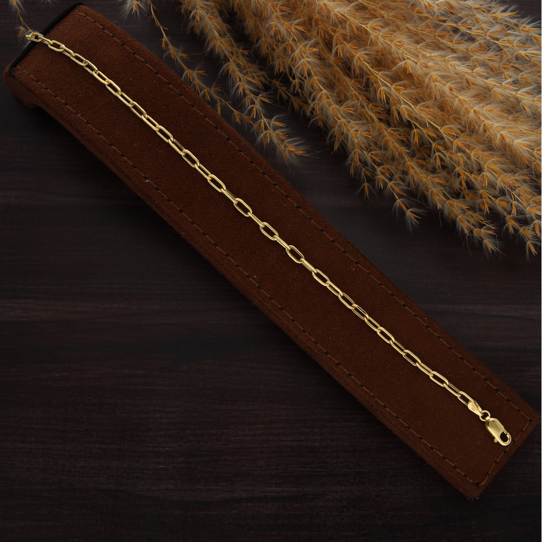 Gold Link Curb Bracelet 18KT - FKJBRL18K9313