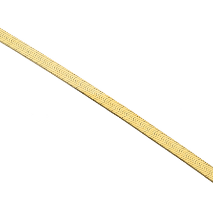 Gold Thin Wide Bracelet 18KT - FKJBRL18K9311
