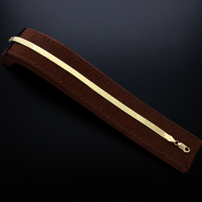 Gold Thin Wide Bracelet 18KT - FKJBRL18K9311