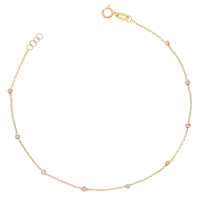 Gold Round Stud Shaped Bracelet 18KT - FKJBRL18K9383