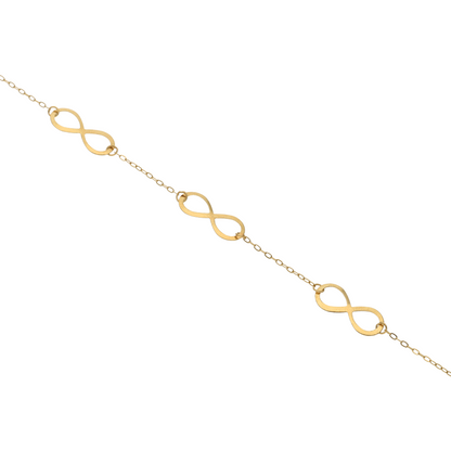 Gold Infinite Shaped Bracelet 18KT - FKJBRL18K9385