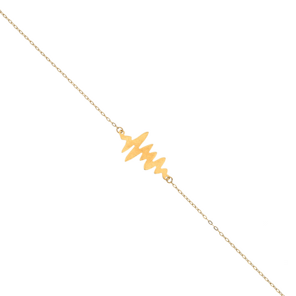 Gold Heartbeat Bracelet 18KT - FKJBRL18K9381