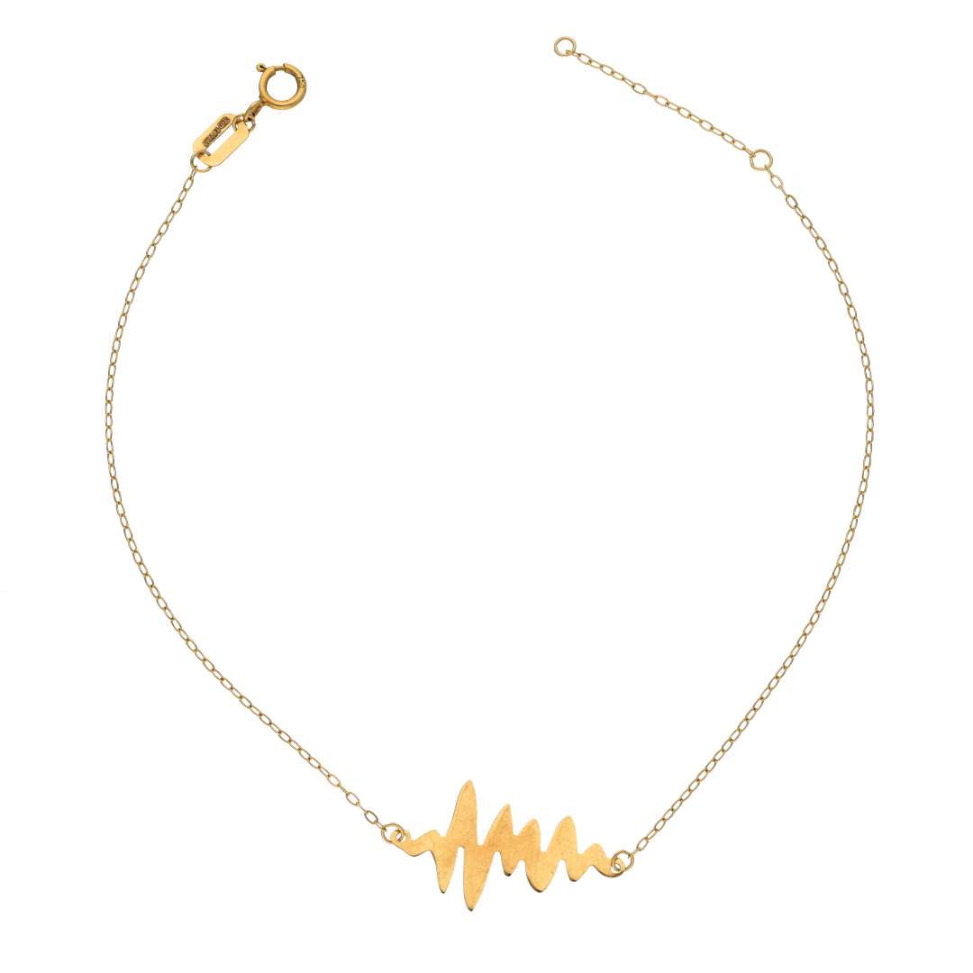 Gold Heartbeat Bracelet 18KT - FKJBRL18K9381