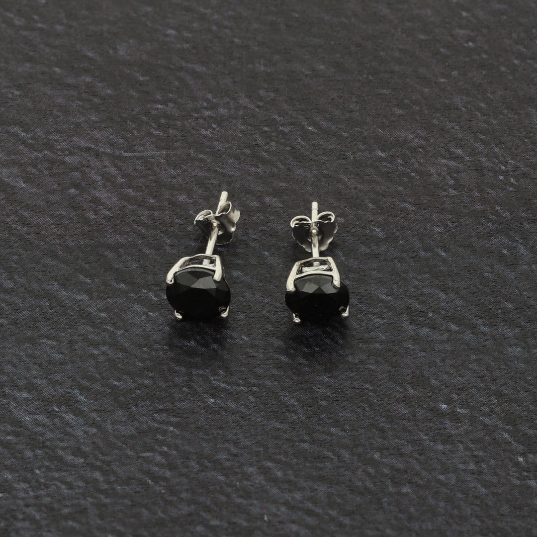 Sterling Silver 925 Round Shaped Earrings - FKJERNSL9401