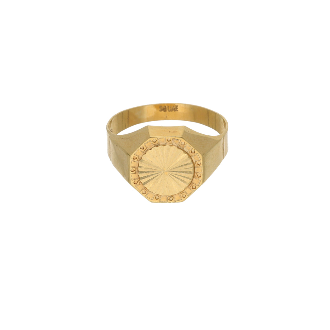 Gold Classy Stud Design in Men's Ring 18KT - FKJRN18K9431