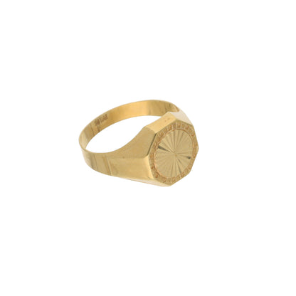 Gold Classy Stud Design in Men's Ring 18KT - FKJRN18K9431