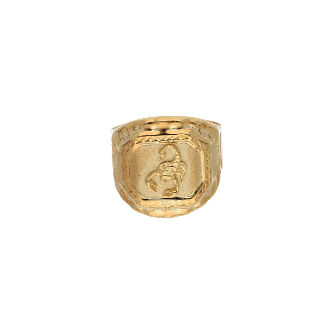 Gold Stud Classy Scorpion Design in Men's Ring 18KT - FKJRN18K9435