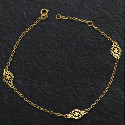 Gold Fancy Shaped Bracelet 18KT - FKJBRL18K9427