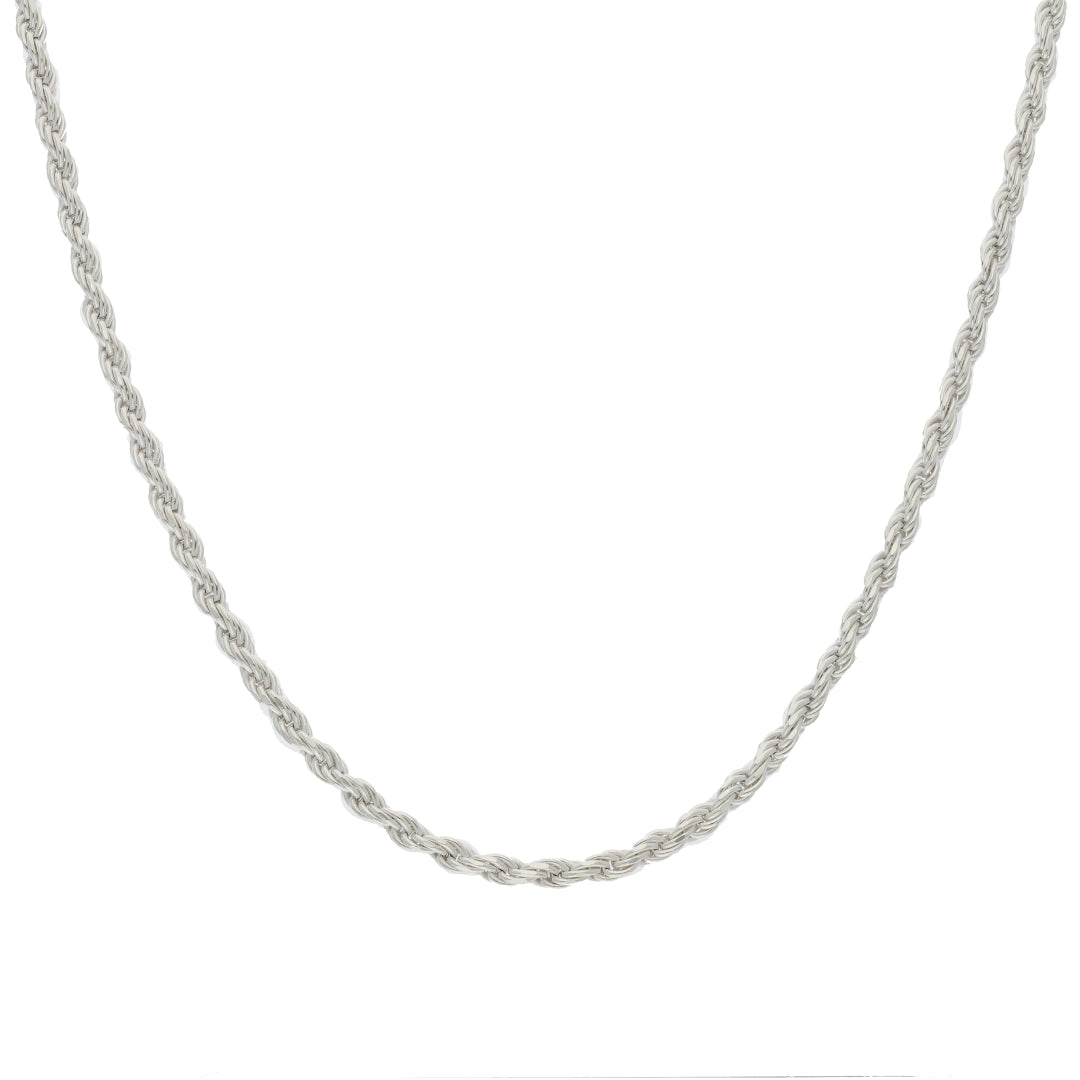 Sterling Silver 925 Rope Design Chain - FKJCNSL9438