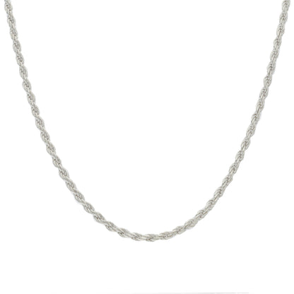 Sterling Silver 925 Rope Design Chain - FKJCNSL9438