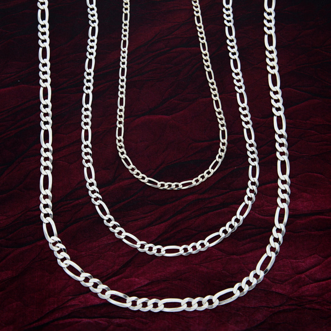 Sterling Silver 925 Figaro Chain - FKJCNSL9443