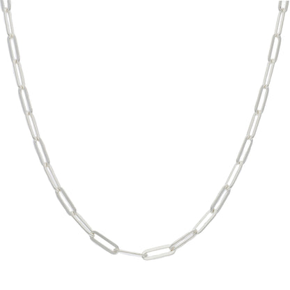 Sterling Silver 925 Paper Clip Chain - FKJCNSL9441