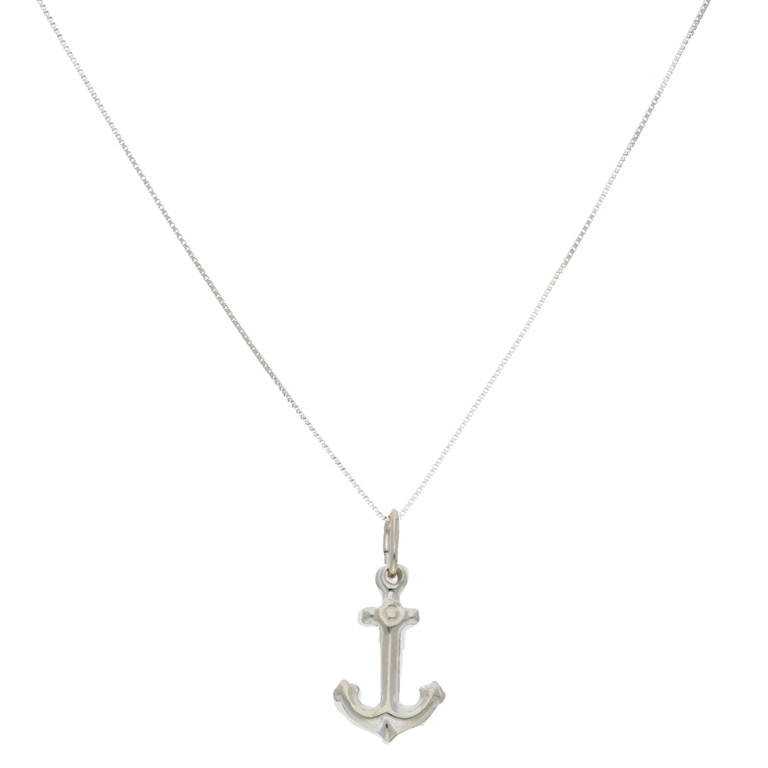 Sterling Silver 925 Necklace (Chain with Anchor Pendant) - FKJNKLSL9514