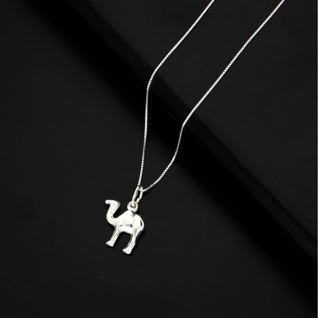 Sterling Silver 925 Necklace (Chain with Camel Pendant) - FKJNKLSL9525